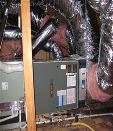 HVAC split system - Ready for duct testing